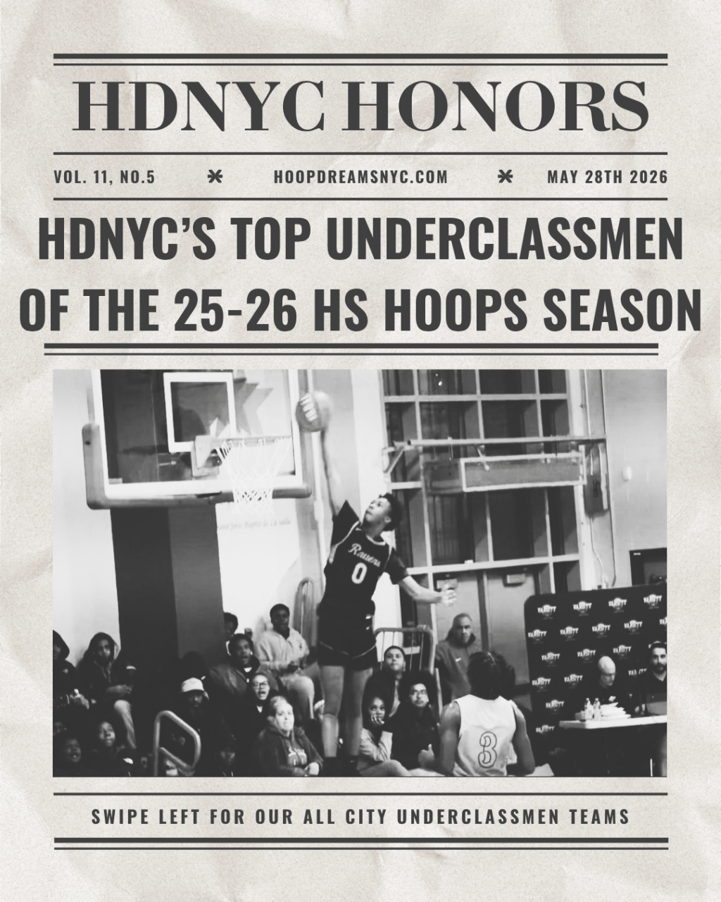 HDNYC Honors: The 2025-2026 All City Underclassmen Teams and Rookie of The Year&nbsp;Awards